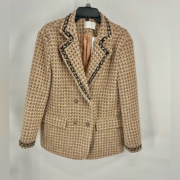 NWT Newtro Mood Fully quilted Lined Embellished Jacket M - Picture 4 of 10